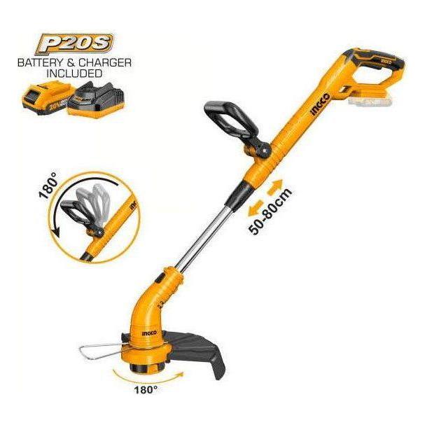 Ingco CGTLI20301 20V Cordless Li-Ion Grass Trimmer (Bare) - KHM Megatools Corp. Ingco CGTLI20301 20V Cordless Li-Ion Grass Trimmer (Bare) - KHM Megatools Corp.